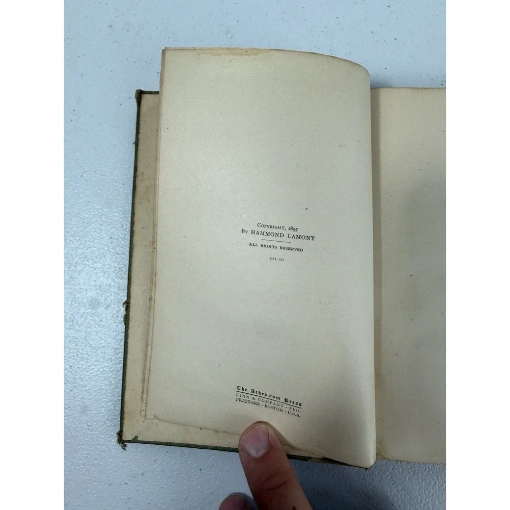 1897 CONCILIATION WITH AMERICA BURKE EDITED BY HAMMOND LAMONT HC GINN & CO.